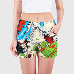 Шорты женские Японские ужастики, цвет: 3D-принт — фото 2