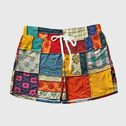 Женские шорты Пэчворк из ярких тканей