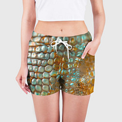 Шорты женские Почувствуй себя змеей, цвет: 3D-принт — фото 2