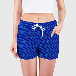 Шорты женские Паттерн из волнистых строк о волнении, цвет: 3D-принт — фото 2