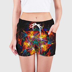 Шорты женские Оптический дым текстура, цвет: 3D-принт — фото 2