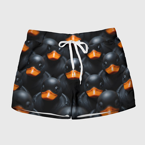 Женские шорты Черные уточки / 3D-принт – фото 1