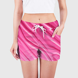 Шорты женские Розовый пластик, цвет: 3D-принт — фото 2