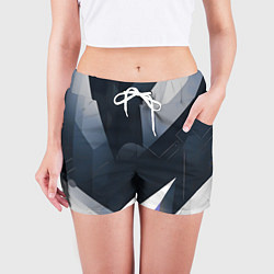 Шорты женские Абстракция город следующего века, цвет: 3D-принт — фото 2
