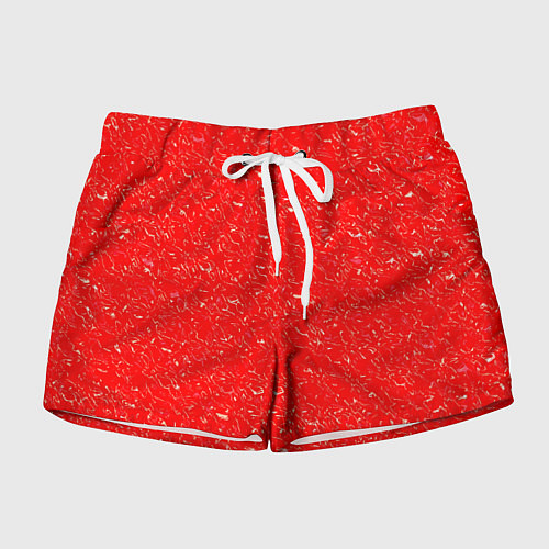 Женские шорты Огненный красный текстура / 3D-принт – фото 1