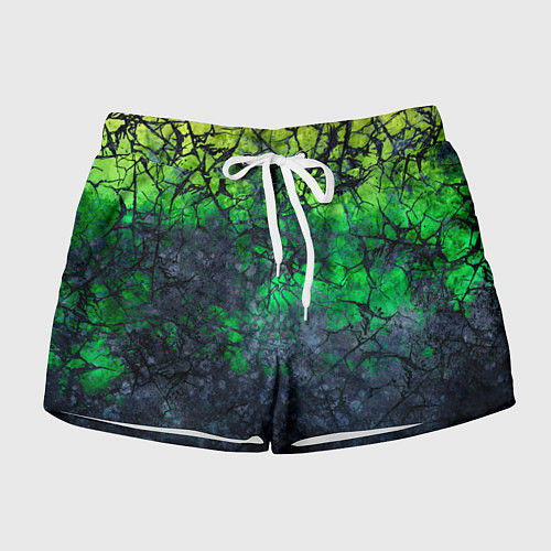 Женские шорты Абстракция - acid web / 3D-принт – фото 1