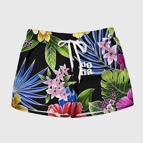 Женские шорты Tropical flowers - aloha / 3D-принт – фото 1