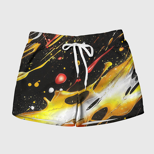 Женские шорты Текстура краска / 3D-принт – фото 1