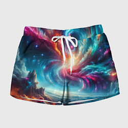 Шорты женские Fantastic neon space landscape - ai art fantasy, цвет: 3D-принт