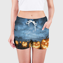 Шорты женские Костюмы для halloween, цвет: 3D-принт — фото 2
