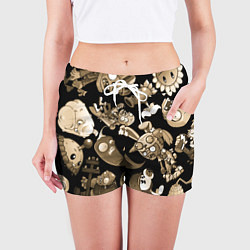Шорты женские Растения против зомби в бежевом цвете, цвет: 3D-принт — фото 2