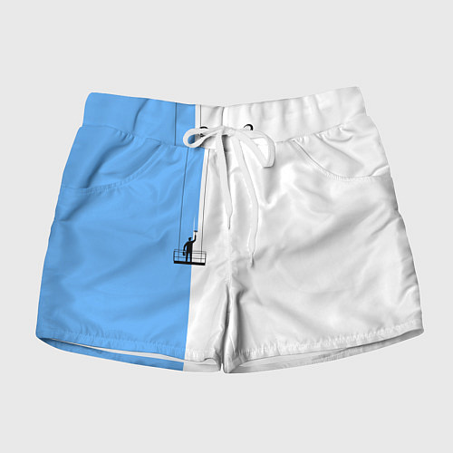 Женские шорты Моляр красит стену / 3D-принт – фото 1