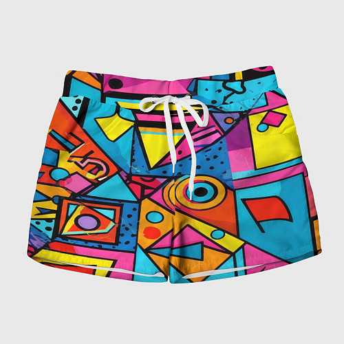 Женские шорты Кислая геометрия / 3D-принт – фото 1