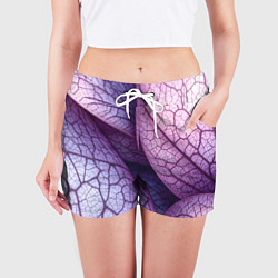 Шорты женские Прожилки экзотического растения, цвет: 3D-принт — фото 2