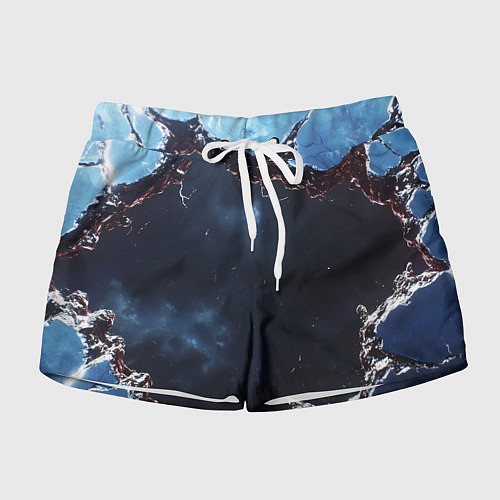 Женские шорты Объемная дыра в стене текстура / 3D-принт – фото 1