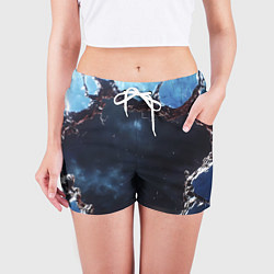 Шорты женские Объемная дыра в стене текстура, цвет: 3D-принт — фото 2