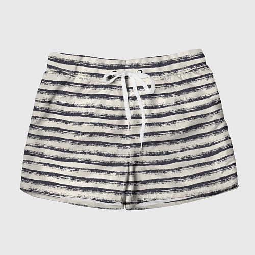 Женские шорты Тёмные полосы на светлом / 3D-принт – фото 1