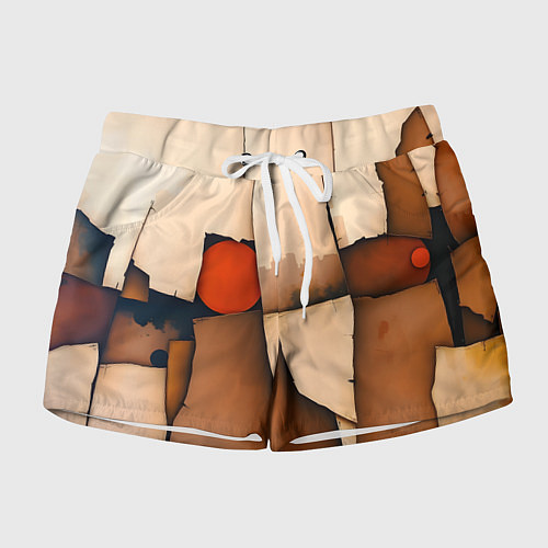 Женские шорты Фрагментированная композиция / 3D-принт – фото 1