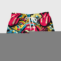 Женские шорты Rolling Stones logo - pop art pattern