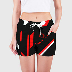 Шорты женские Nirvana текстура полосы, цвет: 3D-принт — фото 2