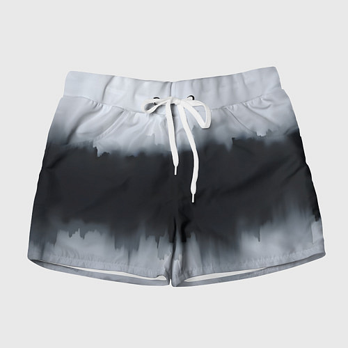 Женские шорты Разводы черной краски / 3D-принт – фото 1