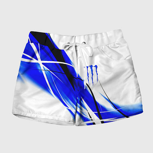 Женские шорты Monster energy линии абстракции / 3D-принт – фото 1