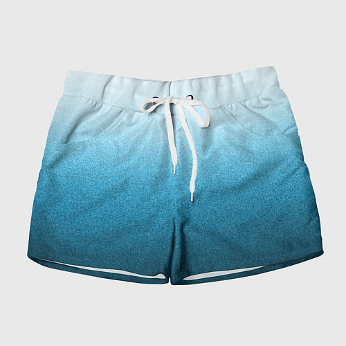 Женские шорты Голубой мягкий градиент текстура крошка / 3D-принт – фото 1