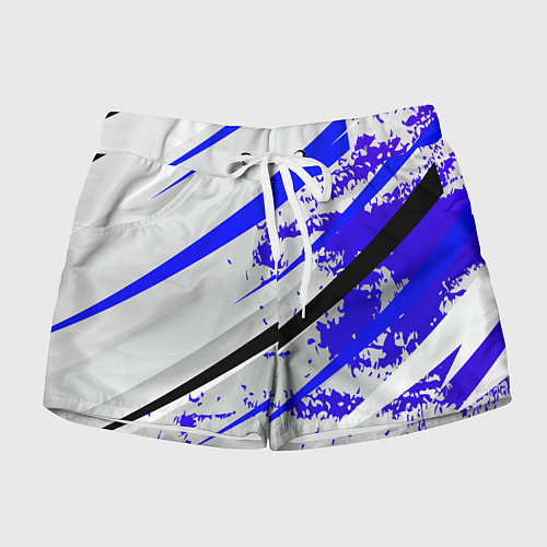 Женские шорты Color white blue / 3D-принт – фото 1