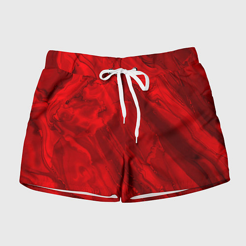 Женские шорты Красный камень абстракция / 3D-принт – фото 1