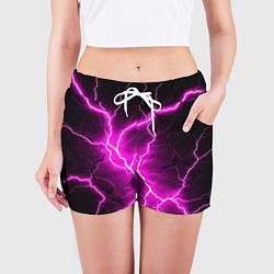 Шорты женские The color is pink and black, цвет: 3D-принт — фото 2