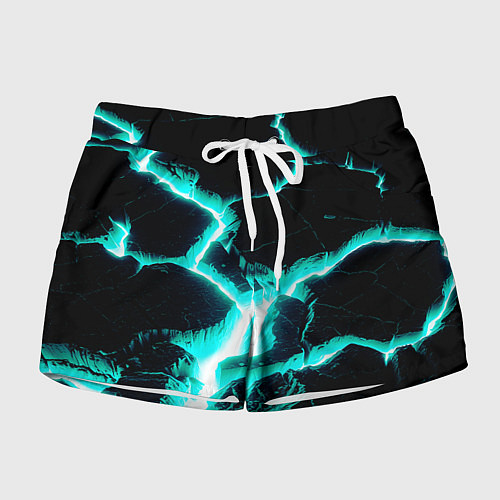 Женские шорты Color light blue black / 3D-принт – фото 1