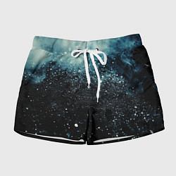 Женские шорты Черно-синий текстурный фон