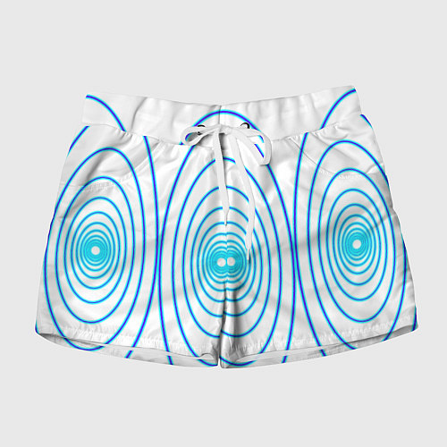 Женские шорты Овалы с свечением / 3D-принт – фото 1