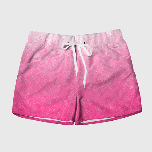 Женские шорты Розовый градиент с узором / 3D-принт – фото 1