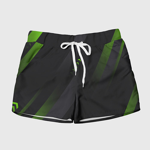 Женские шорты Color black green / 3D-принт – фото 1