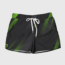 Женские шорты Color black green