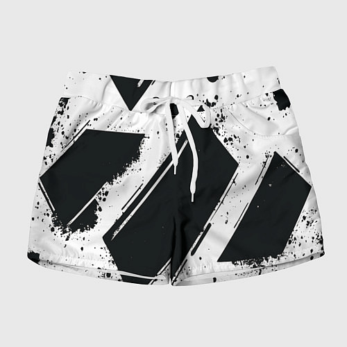 Женские шорты Color black white / 3D-принт – фото 1