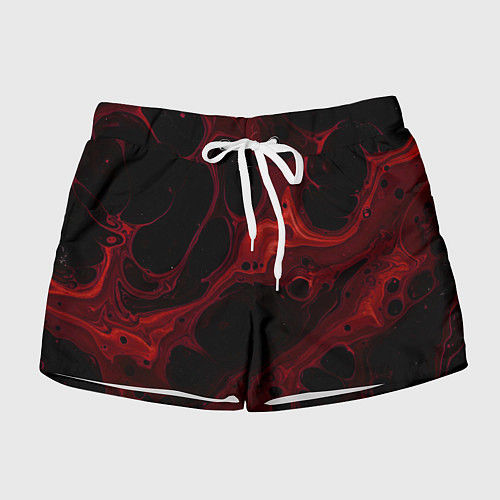 Женские шорты Черно-красная размытая абстракция / 3D-принт – фото 1