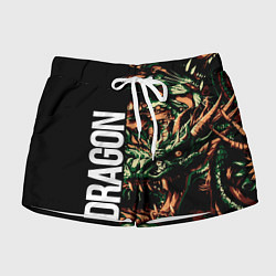 Шорты женские Татуировка дракона ирезуми, цвет: 3D-принт