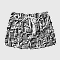 Шорты женские Серый объёмный эффект, цвет: 3D-принт