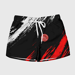 Шорты женские Ajax штрихи красок, цвет: 3D-принт