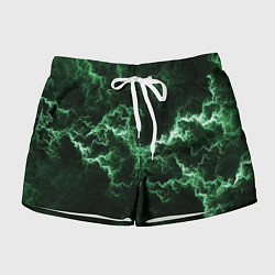 Шорты женские Lightning green line, цвет: 3D-принт