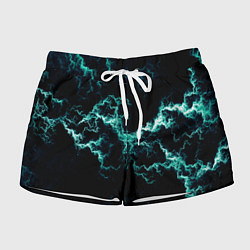 Женские шорты Lightning light blue glow