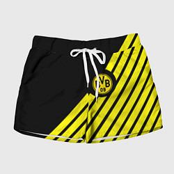 Шорты женские Borussia geometry yellow, цвет: 3D-принт