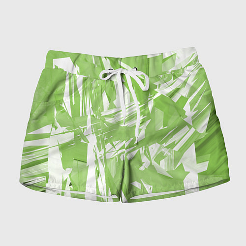 Женские шорты Color white green / 3D-принт – фото 1