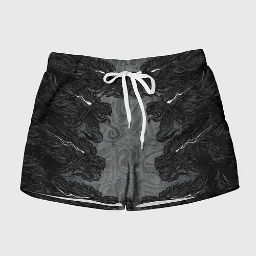 Женские шорты Японские драконы / 3D-принт – фото 1