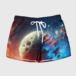 Женские шорты Разрыв космического тела - нейроарт