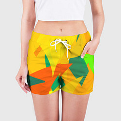 Шорты женские Настроение в цветных тонах, цвет: 3D-принт — фото 2