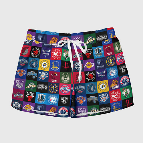 Женские шорты Команды НБА разноцветные / 3D-принт – фото 1
