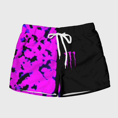 Женские шорты Monster energy neon camo / 3D-принт – фото 1